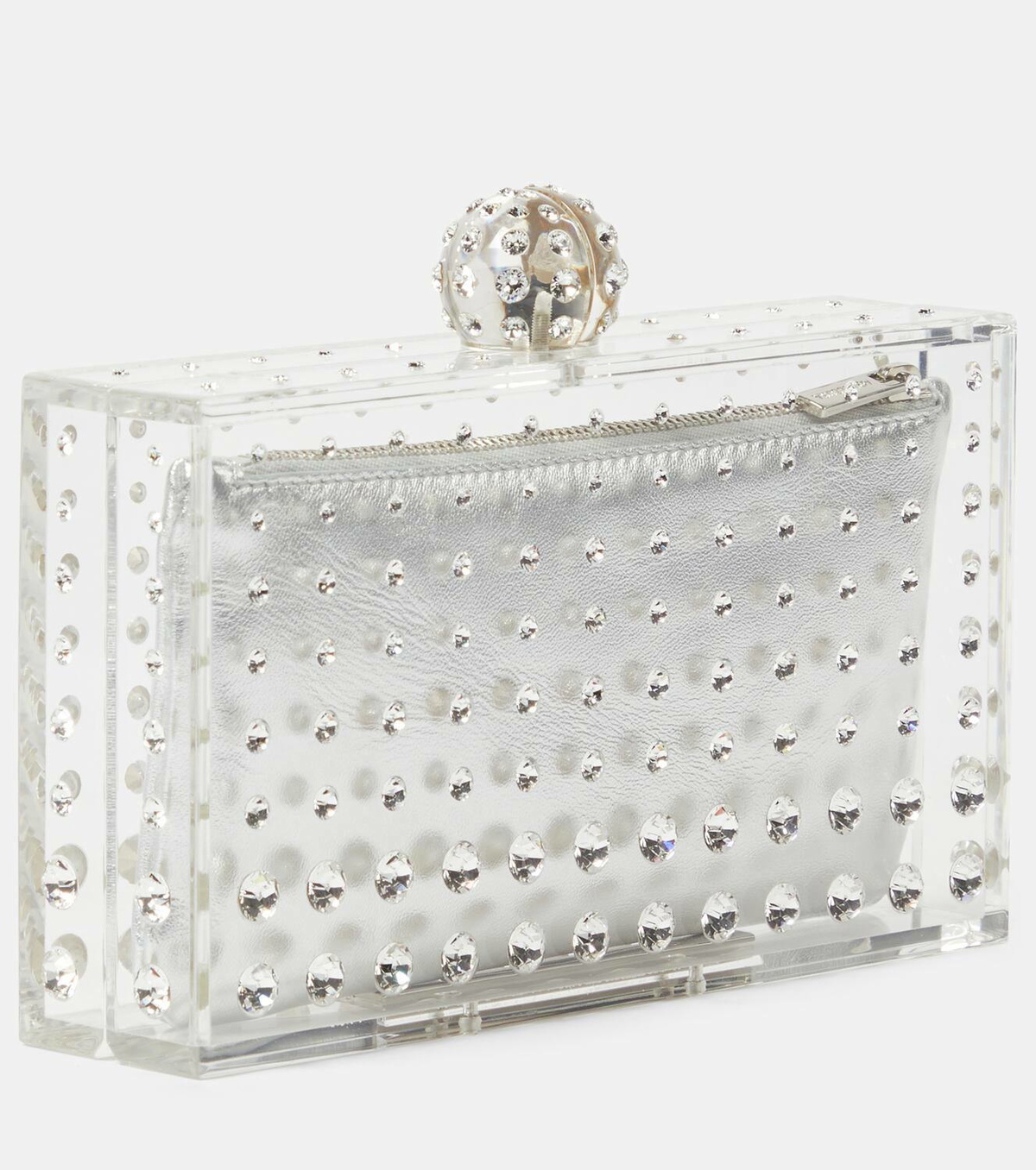 Aquazzura Tequila crystal-embellished clutch