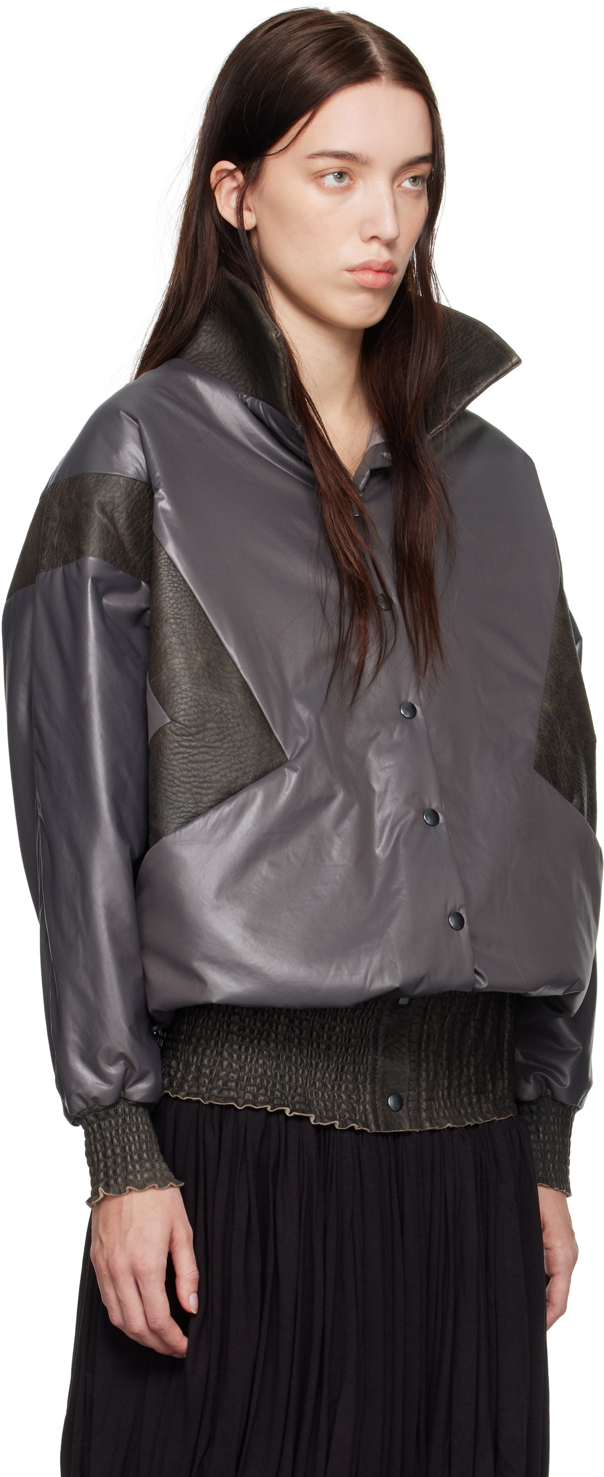 Nicklas Skovgaard Gray Farah Leather Jacket