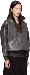 Nicklas Skovgaard Gray Farah Leather Jacket