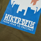 Hikerdelic Men's Patch Logo T-Shirt in Military Green/Multi