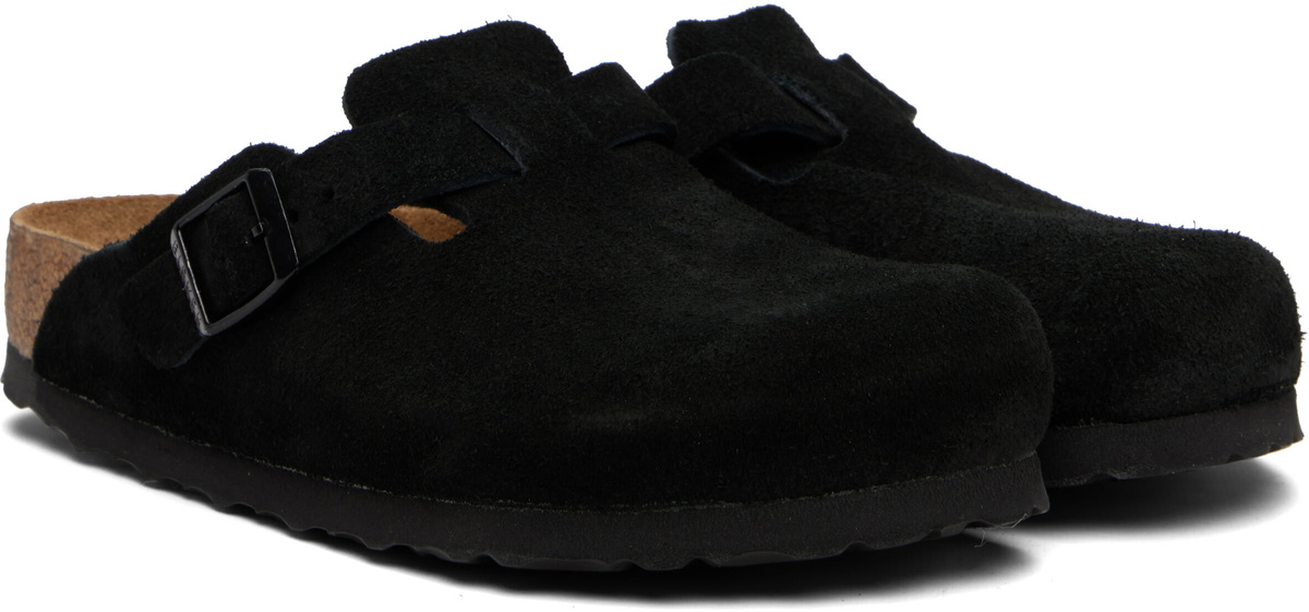 Birkenstock Black Regular Boston Soft Footbed Loafers