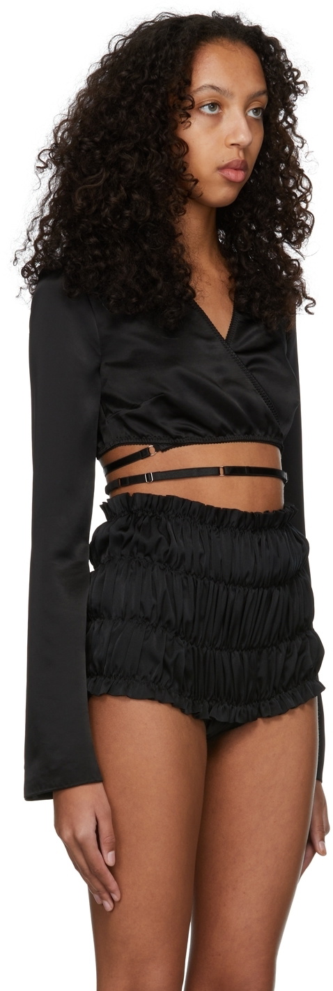 Anna October Black Iris Wrap Top