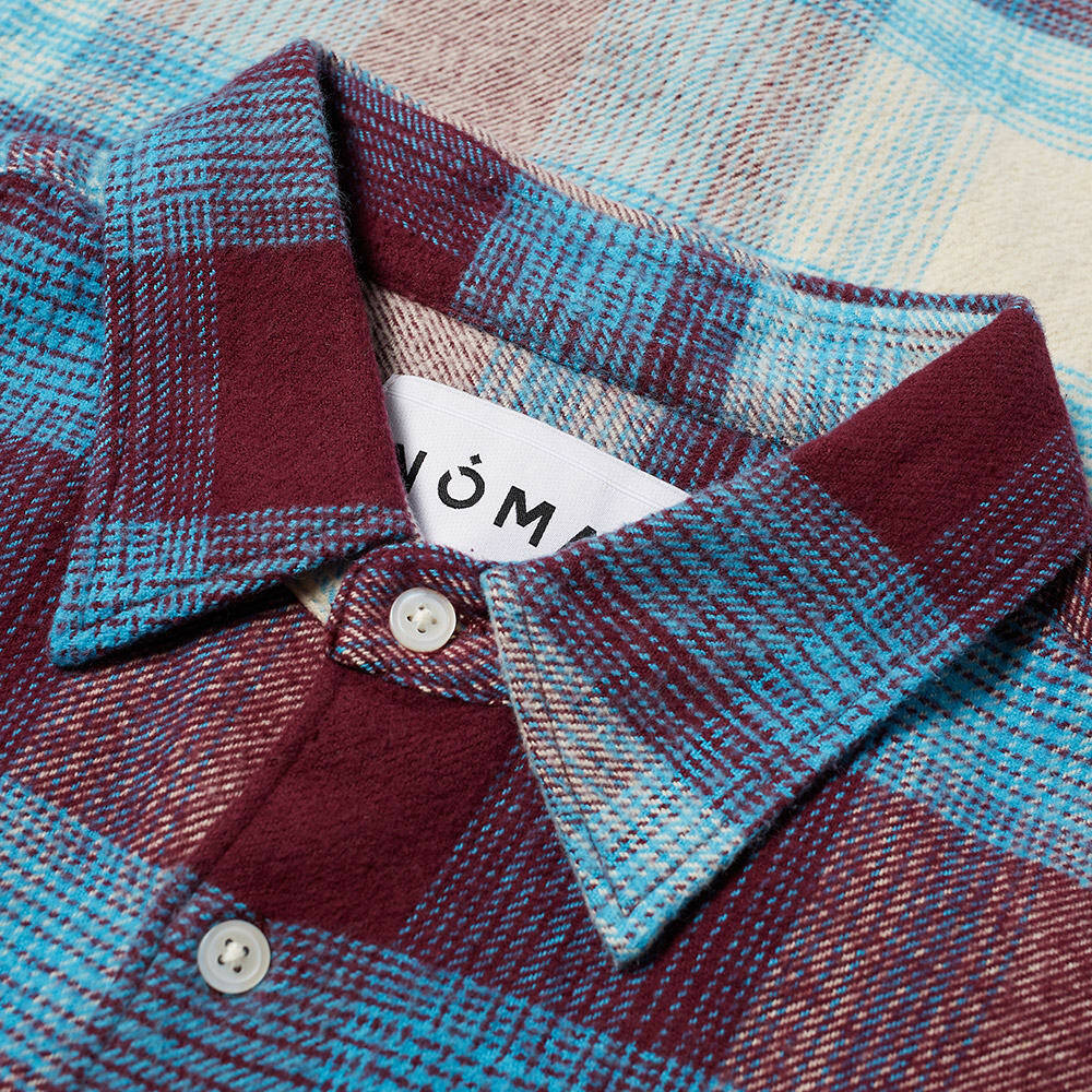men's navy and burgundy plaid shirt