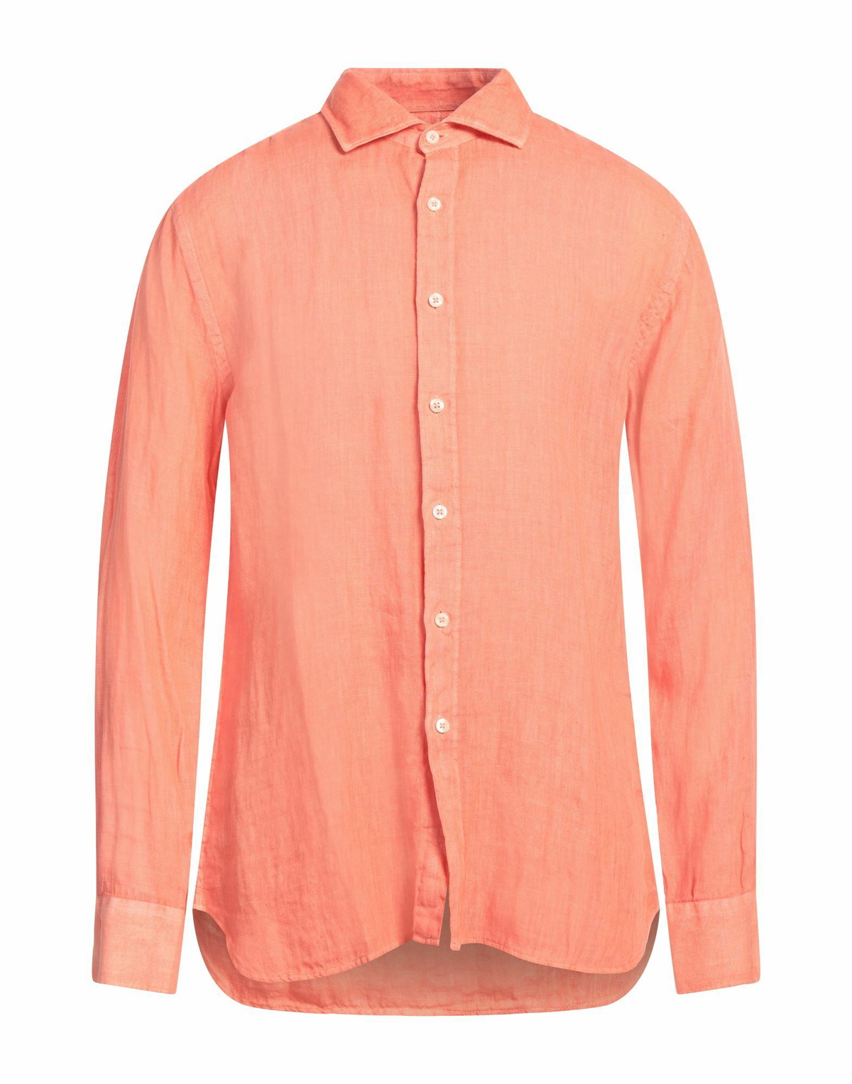 120% Lino Mens Shirt in Orange