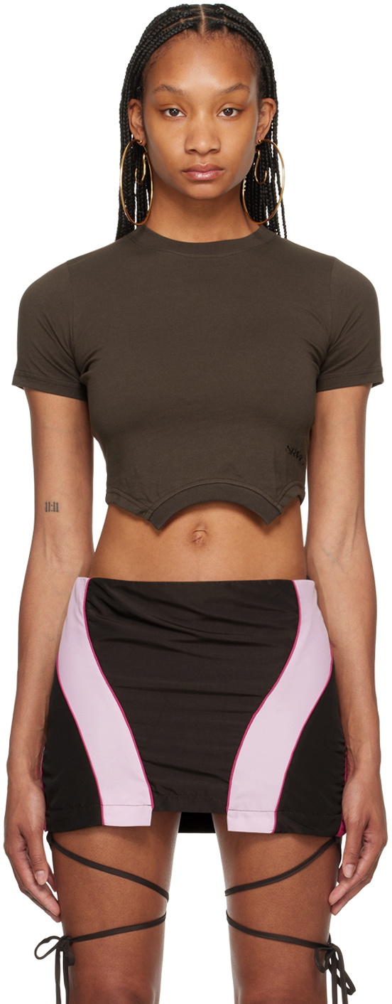 SRVC Brown Overturned T-Shirt