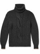 Brunello Cucinelli - Cable-Knit Cashmere Rollneck Sweater - Gray