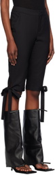 FIDAN NOVRUZOVA Black Benedict Bow Capri Trousers
