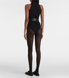 Alaïa Croc-effect tights