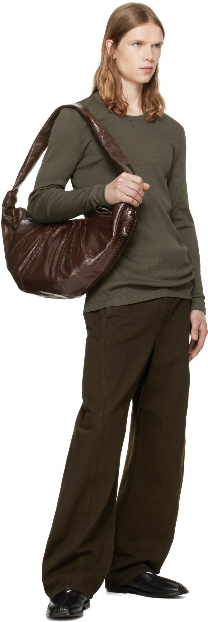 LEMAIRE Brown Twisted Belted Jeans