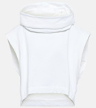 Alaïa Hooded cotton cropped sweatshirt