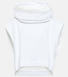 Alaïa Hooded cotton cropped sweatshirt