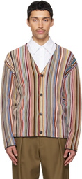 Paul Smith Multicolor 'Signature Stripe' Merino Wool-Blend Cardigan