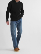 S.N.S. Herning - Fender II Ribbed Merino Wool Half-Zip Sweater - Black