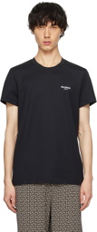 Balmain Black Flocked T-Shirt