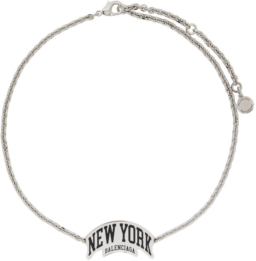 Balenciaga Silver Cities New York Necklace