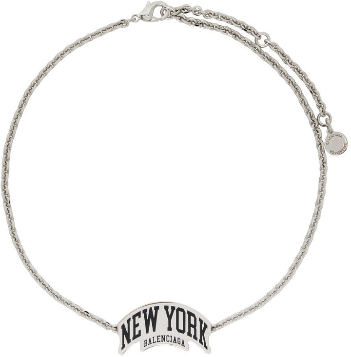 Photo: Balenciaga Silver Cities New York Necklace