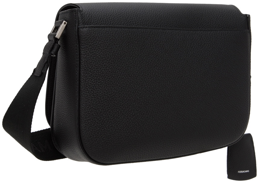 Ferragamo Black Medium Fiamma Crossbody Bag