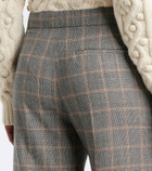 Stella McCartney Checked wool wide-leg pants