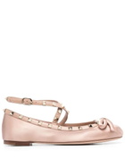 VALENTINO GARAVANI - Rockstud Leather Ballet Flats