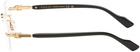 Gucci Gold & Black Rectangular Glasses