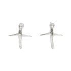 Pearls Before Swine Silver Thorn Cross Earrings