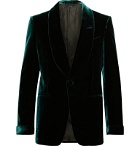 TOM FORD - Emerald Slim-Fit Shawl-Collar Velvet Tuxedo Jacket - Green