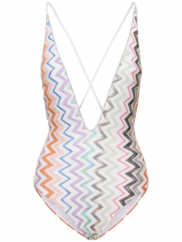 Photo: MISSONI Chevron Lurex Zigzag One Piece Swimsuit