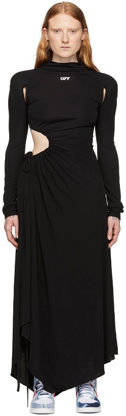 Photo: Off-White Black Cut-Out Midi Dress
