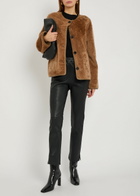 Arma Lucine Reversible Leather Jacket Beige