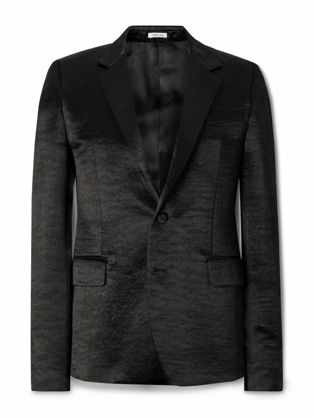 Photo: McQueen - Hammered-Satin Suit Jacket - Black