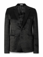 McQueen - Hammered-Satin Suit Jacket - Black