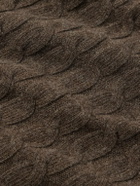 mfpen - Editor Cable-Knit Wool Zip-Up Cardigan - Brown