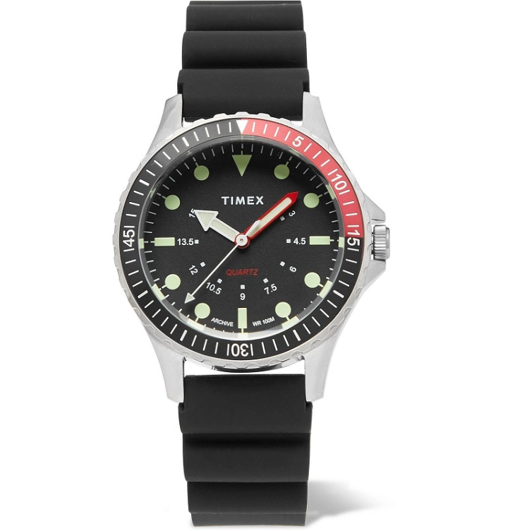 Photo: Timex - Navi Depth Stainless Steel and Rubber Watch - Black