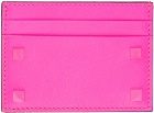 Valentino Garavani Pink Rockstud Card Holder