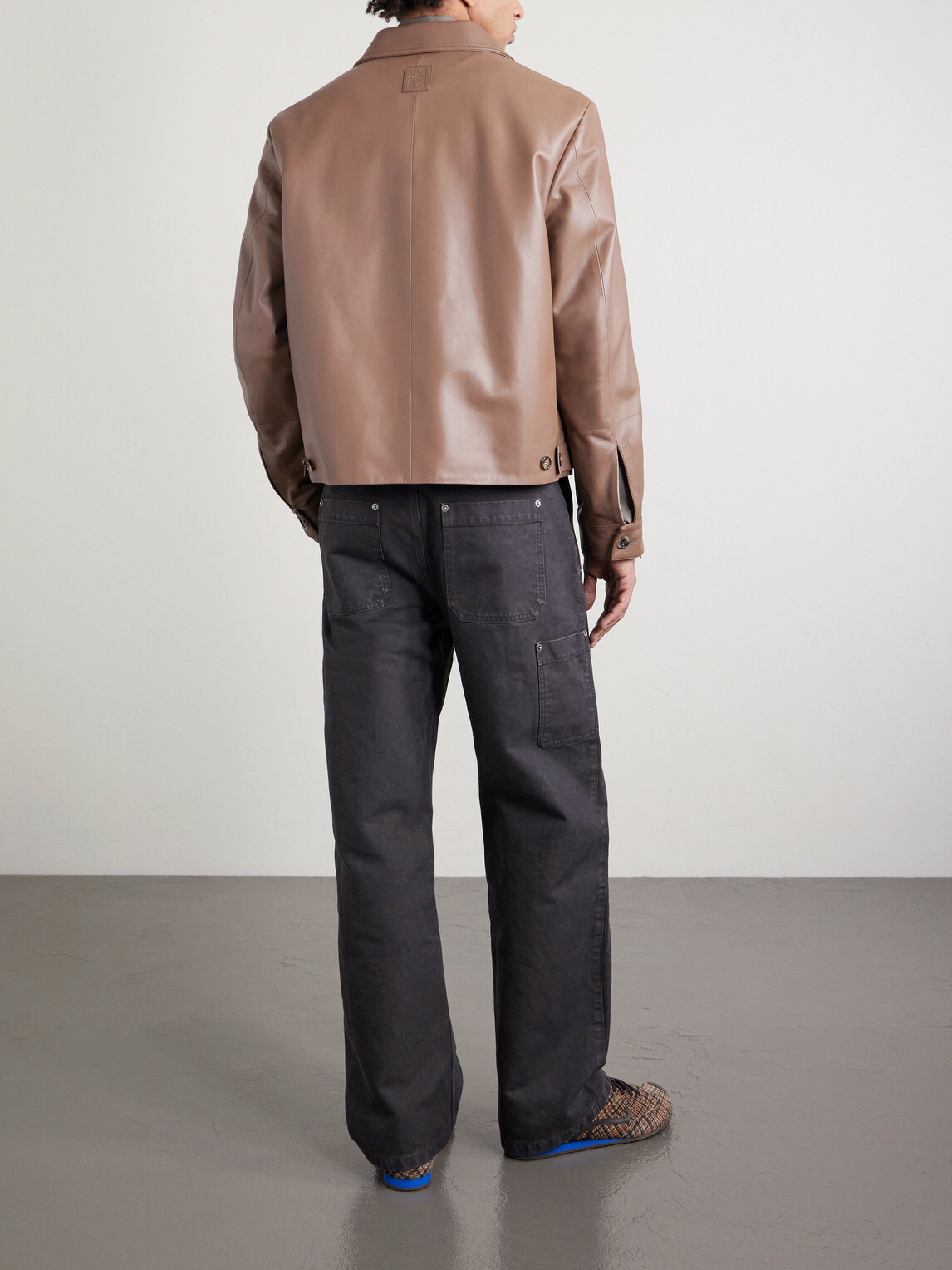 LOEWE - Reversible Leather Zip-Up Jacket - Brown