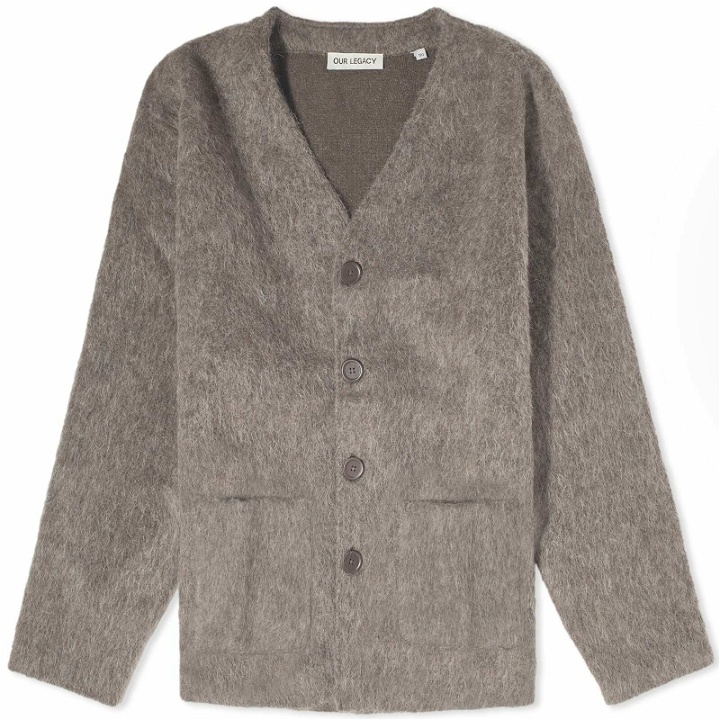 Photo: Our Legacy Men's Cardigan in Mole Grey Mohair