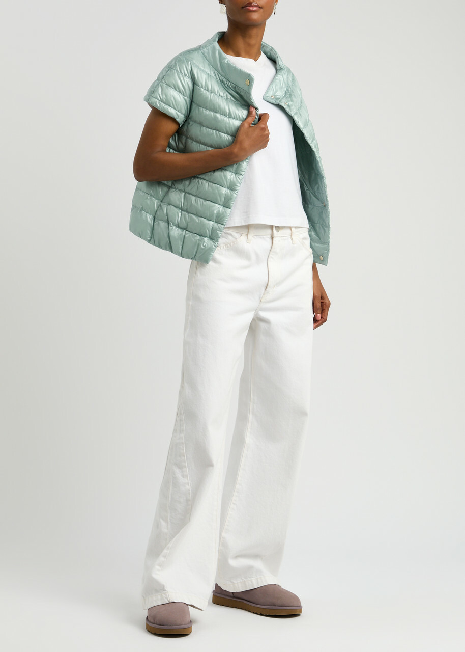 Herno Quilted Shell Gilet Light Blue