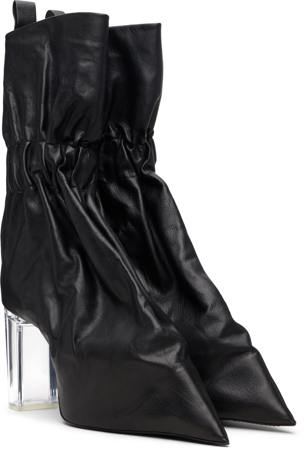 Rick Owens Black Temple Tied Taquito Boots Rick Owens