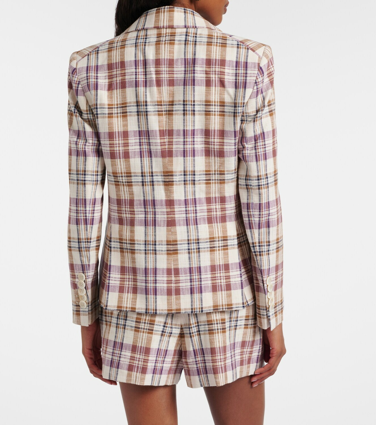 Veronica Beard Tyra plaid cotton-blend blazer