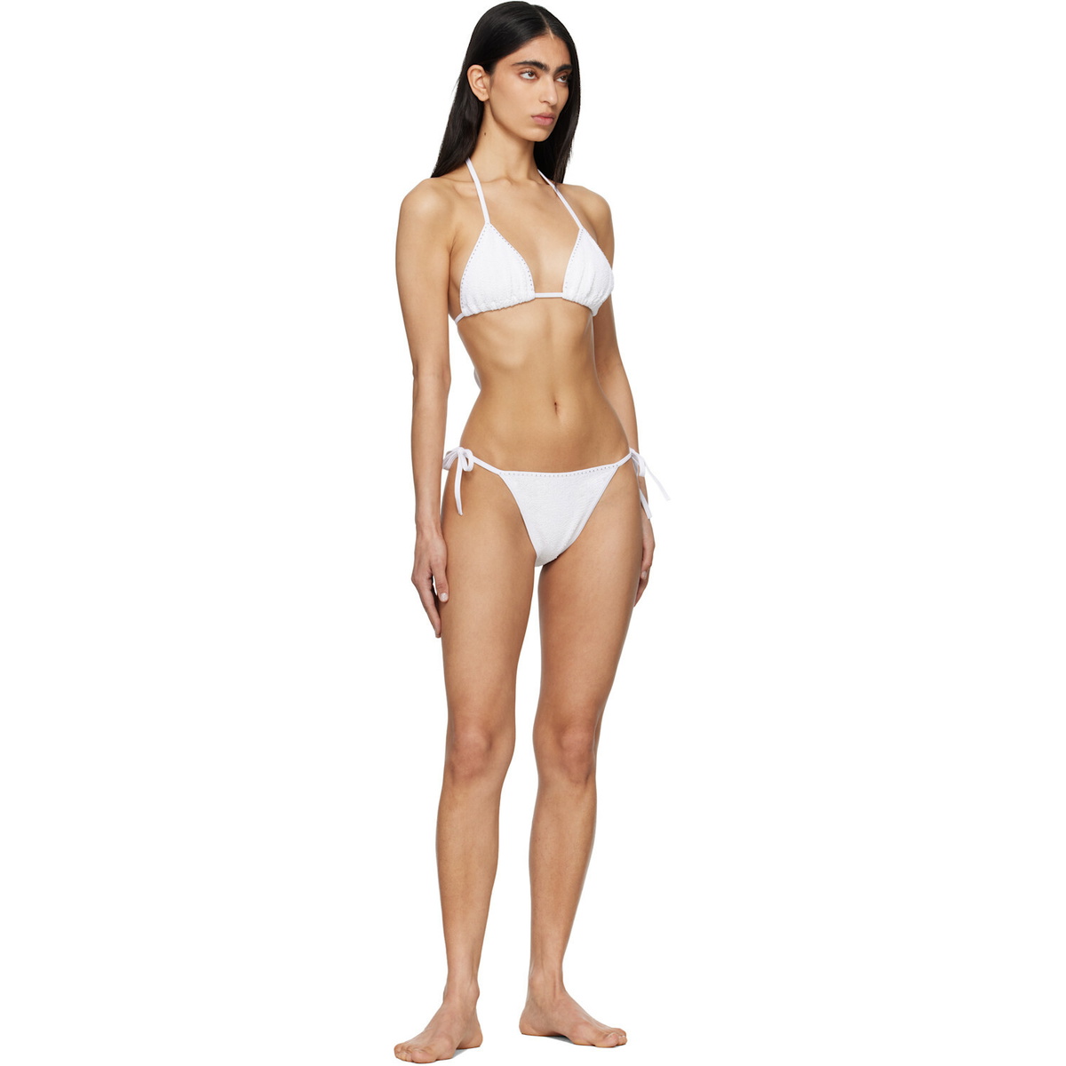 Hunza G White Gina Swarovski Bikini