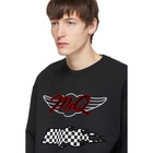 McQ Alexander McQueen Black Oversized Racing Logo Sweatshirt