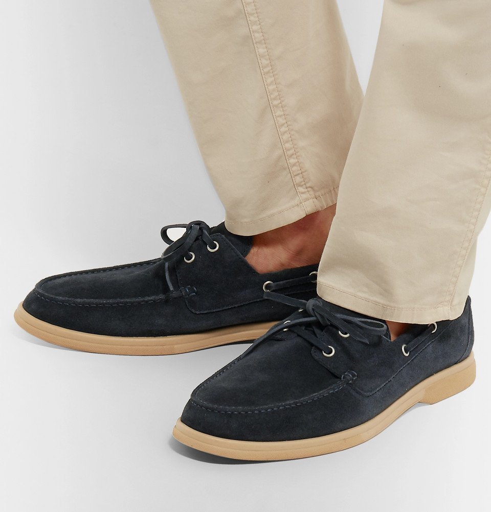 Navy suede deals boat shoes