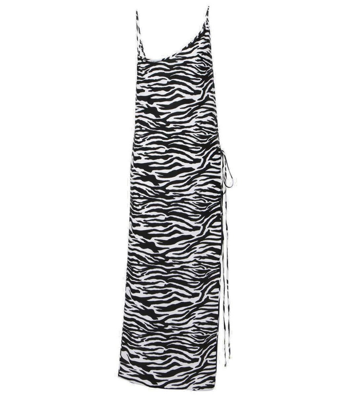 Photo: The Attico Zebra-print side-slit midi dress