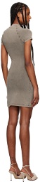Ottolinger Taupe Fitted Minidress