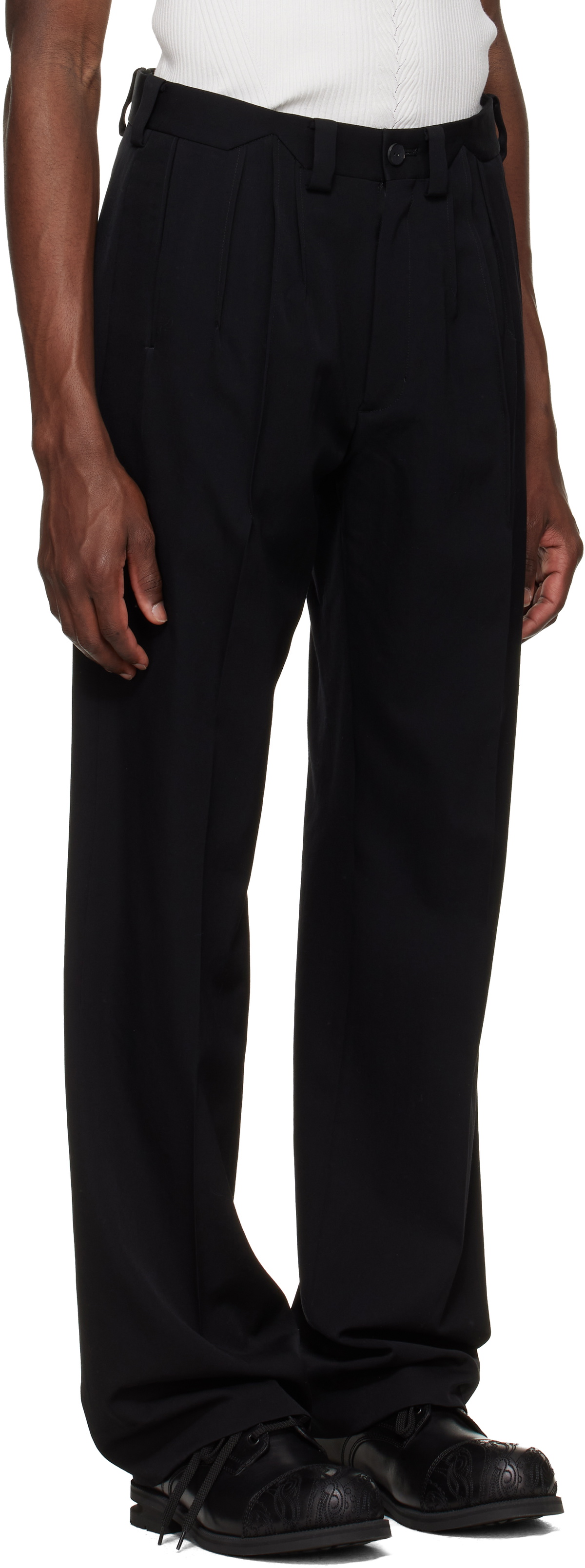 Kiko Kostadinov Black Csomor Trousers