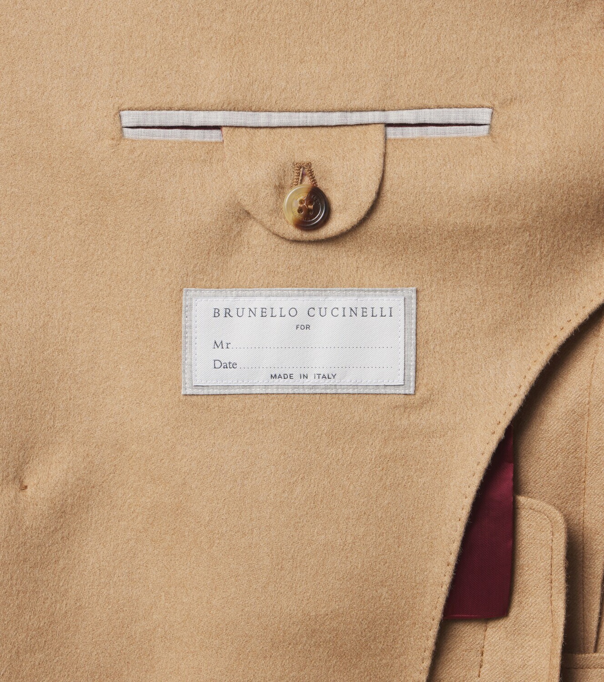 Brunello Cucinelli Camel hair double-breasted suit jacket