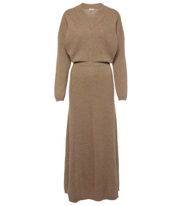 Photo: Brunello Cucinelli Cashmere midi dress