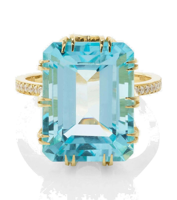 Photo: Ileana Makri 18kt gold ring with topaz and diamonds