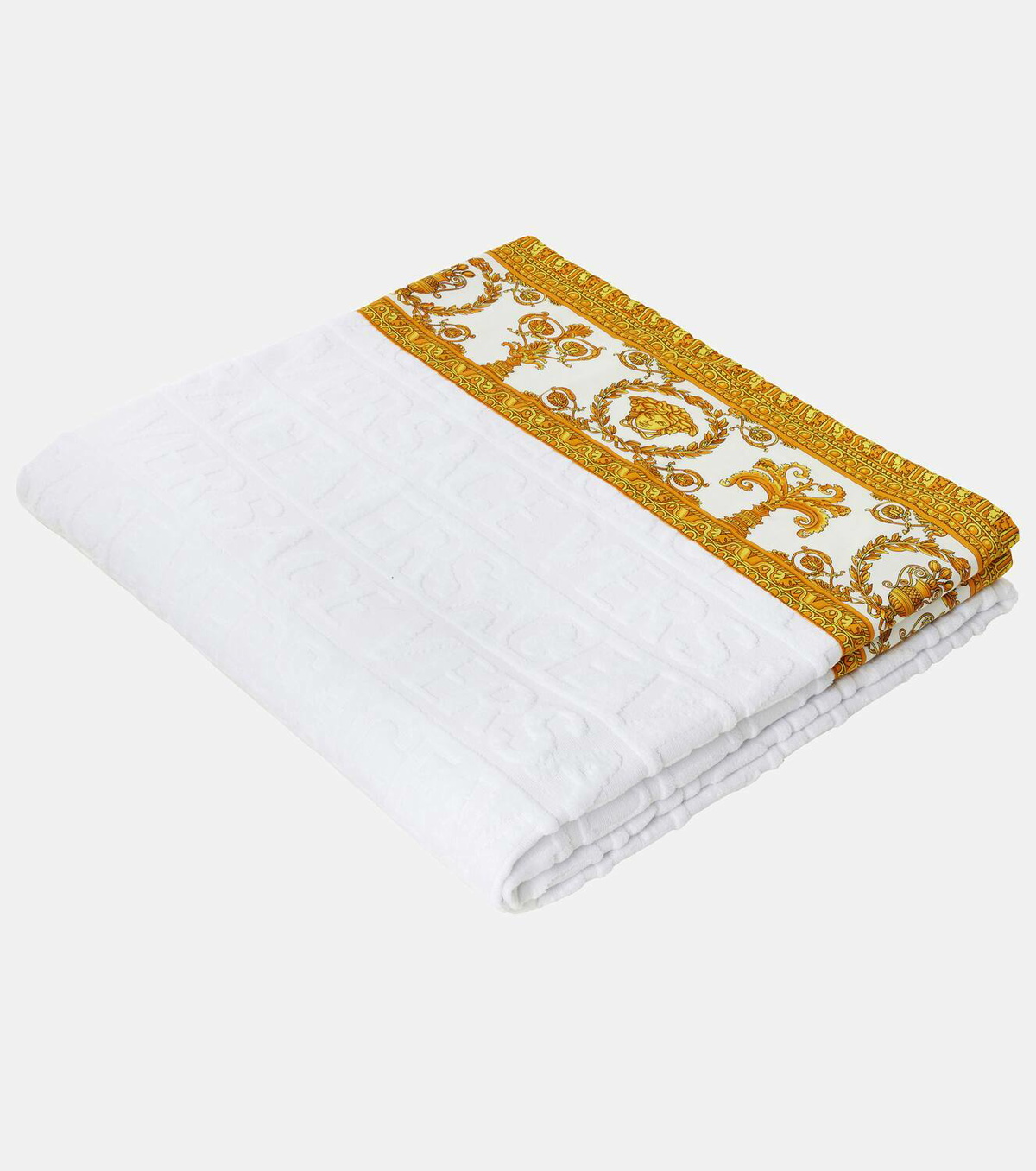 Versace Home Versace Allover cotton terry beach towel