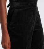 Tom Ford Polka-dot cotton velvet straight pants